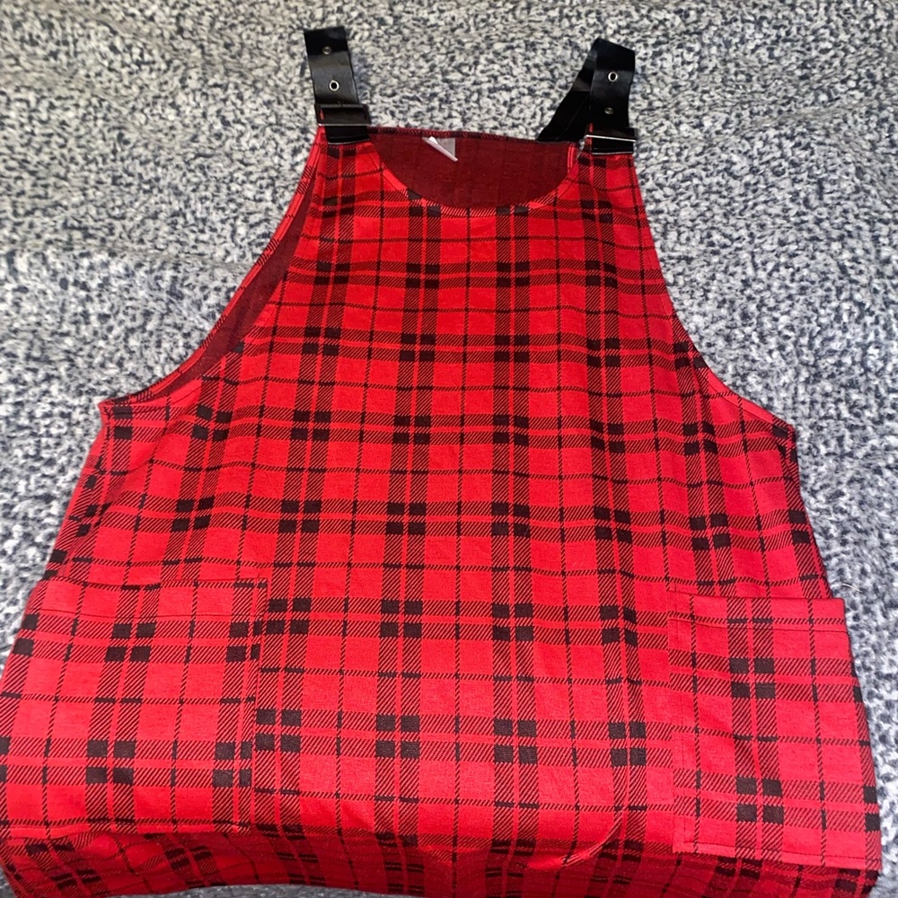 Black and red overall dress